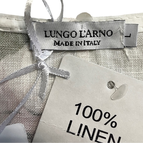 Floral Linen Dress with Pink and Green Accents - Picture 8 of 8